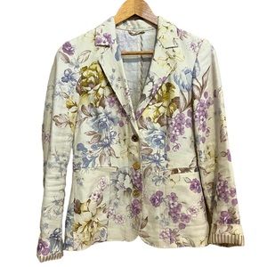 Etro vintage floral linen blazer size 42